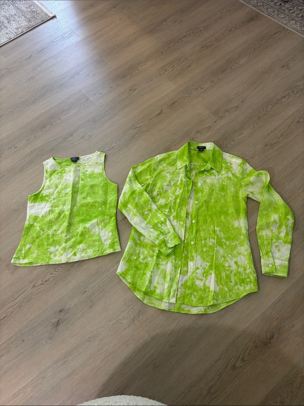 NEW PURE AMICI tie dye 100%  linen set  NWOT size XS